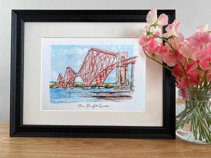 Personalised Forth Rail Bridge Scotland Print