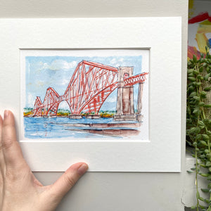 Personalised Forth Rail Bridge Scotland Print