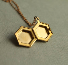Gold Hexagon Locket