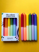 RAINBOW BLOCK Dip Dye Dinner Candle (Individual)