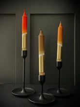 Olive, Caramel, Rust & Gold Dip Dyed Dinner Candles
