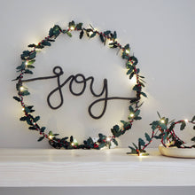 Holly Light Up Slogan Wreath - Christmas Decoration