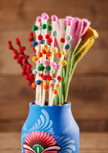 Bunch of 5 Felt Rainbow Berry Stems