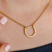Sparkly Gold Horseshoe Necklace | Gold Necklace