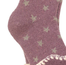 Lavender Cuff Star Cosy Socks SL1619