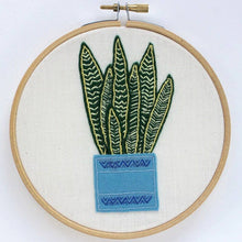 Snake plant felt embroidery kit