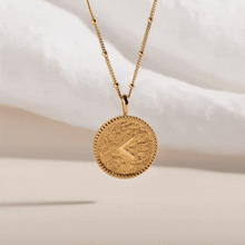 Gold Coin Necklace | Talisman  (Meaning Kind/Knowledge)