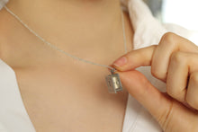 Silver Book Locket Necklace