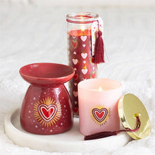 Sacred Heart Print Black Fig Valentine's Day Tube Candle