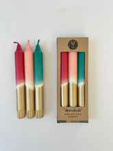 Sugar Plum Fairytale & Gold Dip Dyed Dinner Candles