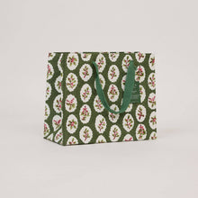 Block Printed Gift Bags (Medium) - Holly Green