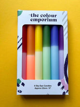 RAINBOW BLOCK Dip Dye Dinner Candle (Individual)