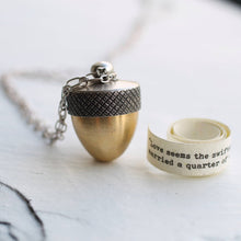Acorn Locket Necklace