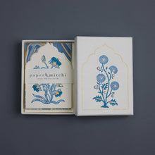 Boxed Artisan Notecard Set - Sandook Sapphire