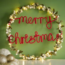 Merry Christmas Light Up Wreath - Christmas Decoration