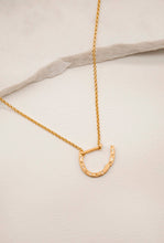 Sparkly Gold Horseshoe Necklace | Gold Necklace