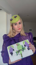 Parakeet & Wisteria Beaded Clutch Bag