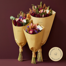 Dried Flowers - Field Bouquet - Burgundy