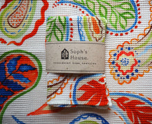 Watercolour Paisley Summer Cotton Waffle Tea towel
