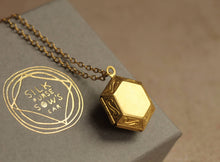 Gold Hexagon Locket