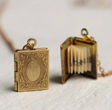Personalised Book Locket Necklace