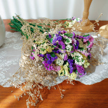 Colourful Dried Forget Me Not Flower Bouquet For Wedding