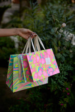 Hand Marbled Gift Bags (Medium) - Neon