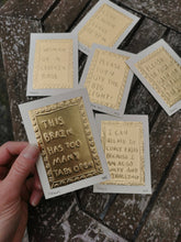 This Brain Has too many tabs open tin embossing