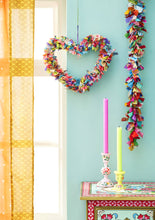 Recycled Sari Wreath Multicolour Heart