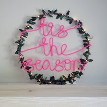 Holly Light Up Slogan Wreath - Christmas Decoration