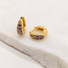 Mini Amethyst Hoop Earrings | Gold Vermeil | Everyday Elegance