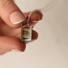 Silver Book Locket Necklace