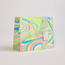 Hand Marbled Gift Bags (Medium) - Neon