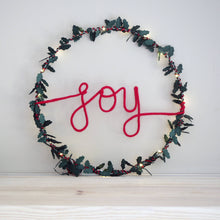 Holly Light Up Slogan Wreath - Christmas Decoration