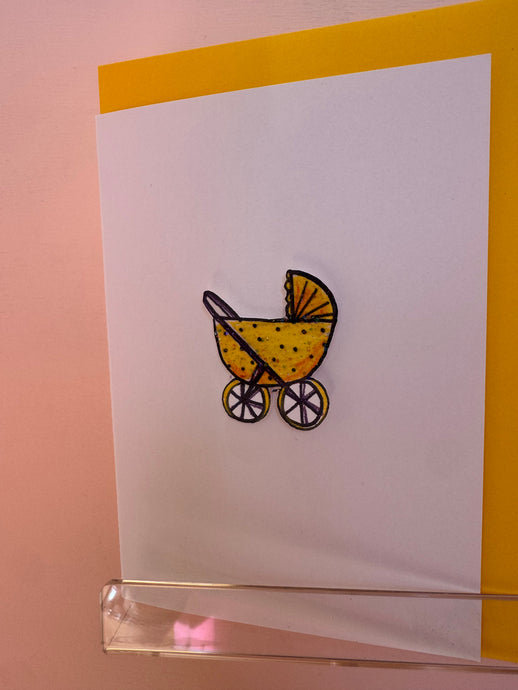 Handmade Pram Card