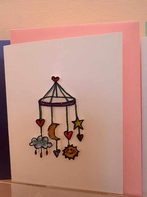 Handmade Baby Mobile Card