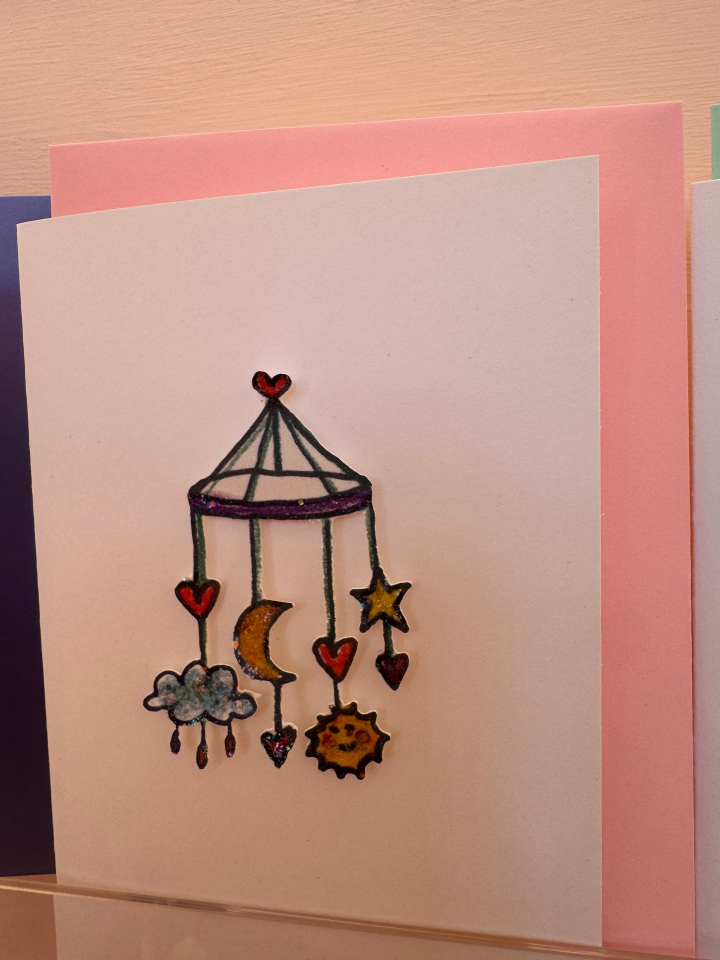 Handmade Baby Mobile Card