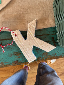 Handmade Initial Hanging Decoration