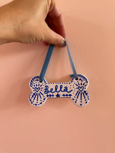 Personalised Doggy Bone Hanging Decoration