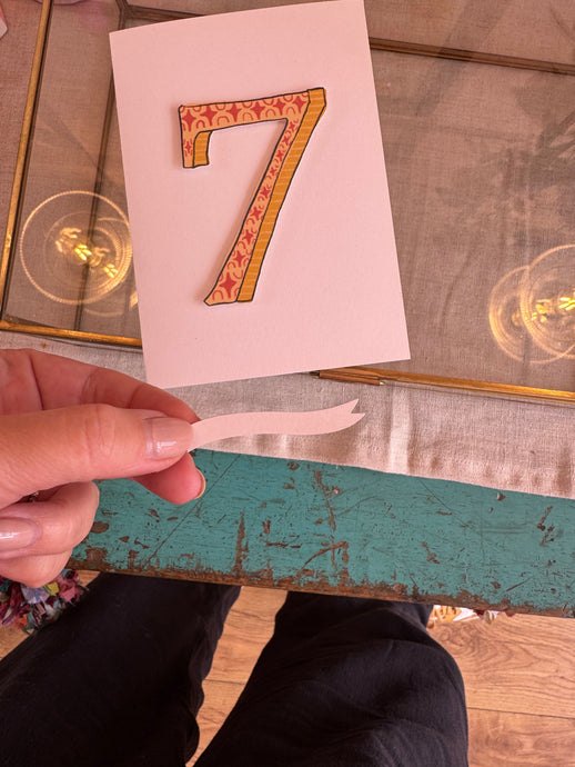 Handmade 7th Birthday Card