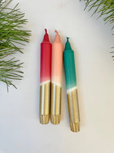 Sugar Plum Fairytale & Gold Dip Dyed Dinner Candles