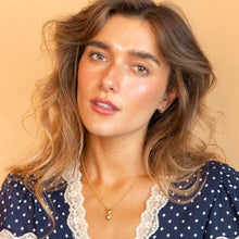 Sapphire Antique Gold Huggie Hoop Earrings | Mini Gold Hoops