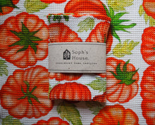 Tomato Watercolour Cotton Waffle Summer Tea towel