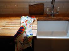 Watercolour Paisley Summer Cotton Waffle Tea towel