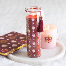 Sacred Heart Print Black Fig Valentine's Day Tube Candle