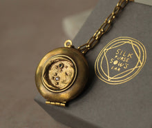 Moon & Star Locket Necklace