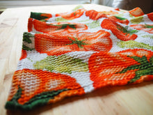 Tomato Watercolour Cotton Waffle Summer Tea towel