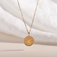 Gold Coin Necklace | Talisman  (Meaning Kind/Knowledge)