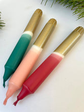 Sugar Plum Fairytale & Gold Dip Dyed Dinner Candles