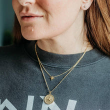 Gold Coin Necklace | Talisman  (Meaning Kind/Knowledge)